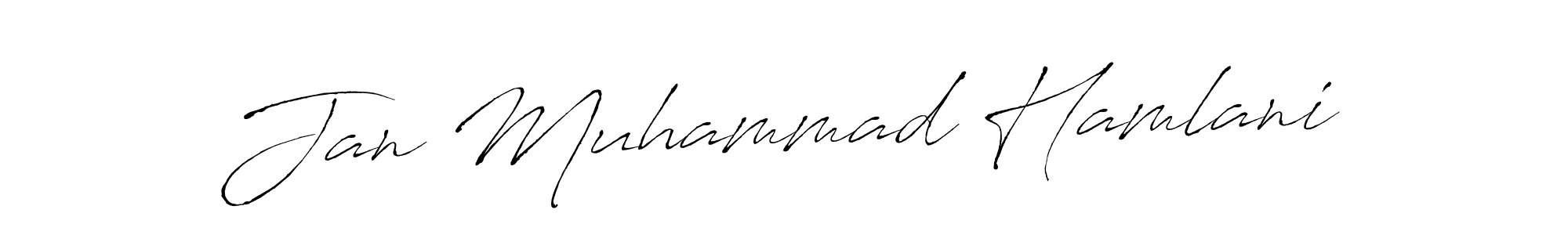 How to make Jan Muhammad Hamlani signature? Antro_Vectra is a professional autograph style. Create handwritten signature for Jan Muhammad Hamlani name. Jan Muhammad Hamlani signature style 6 images and pictures png