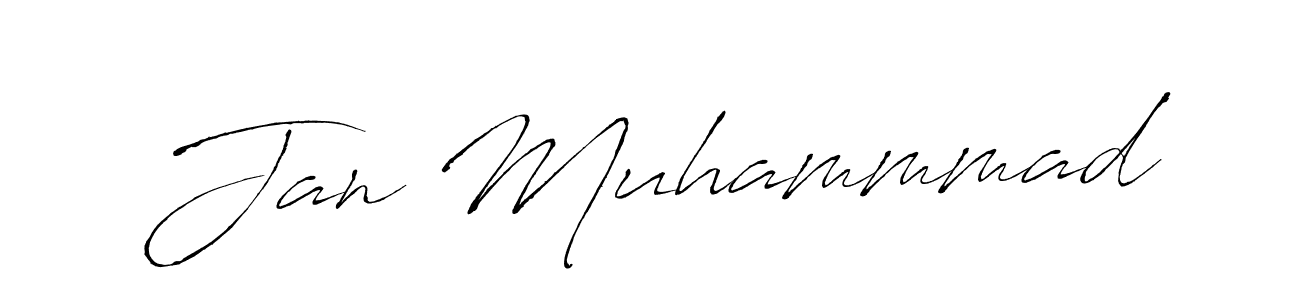 Make a beautiful signature design for name Jan Muhammmad. With this signature (Antro_Vectra) style, you can create a handwritten signature for free. Jan Muhammmad signature style 6 images and pictures png