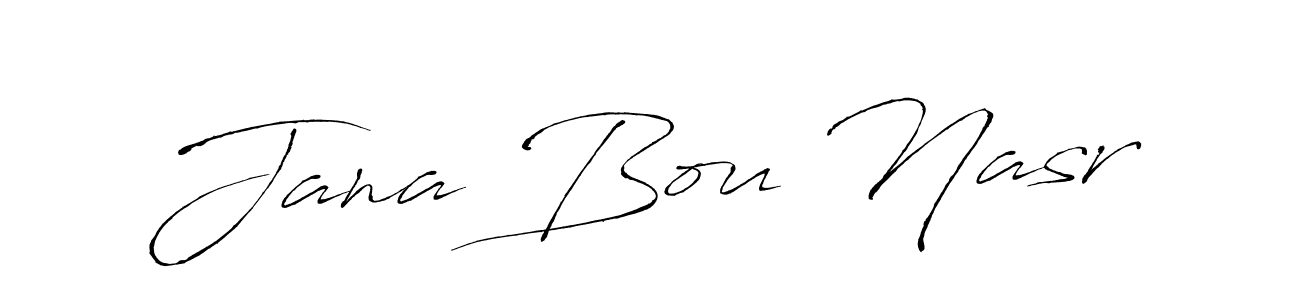 Design your own signature with our free online signature maker. With this signature software, you can create a handwritten (Antro_Vectra) signature for name Jana Bou Nasr. Jana Bou Nasr signature style 6 images and pictures png