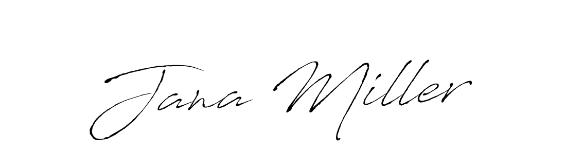 Design your own signature with our free online signature maker. With this signature software, you can create a handwritten (Antro_Vectra) signature for name Jana Miller. Jana Miller signature style 6 images and pictures png