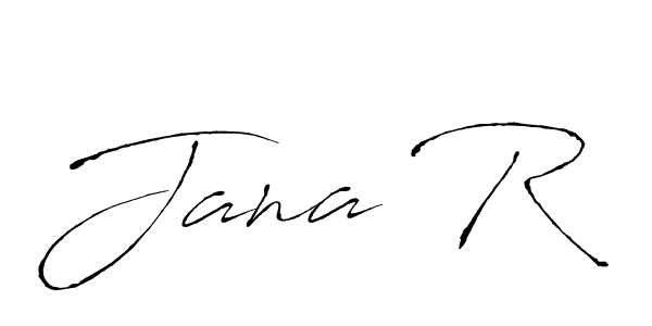 Design your own signature with our free online signature maker. With this signature software, you can create a handwritten (Antro_Vectra) signature for name Jana R. Jana R signature style 6 images and pictures png