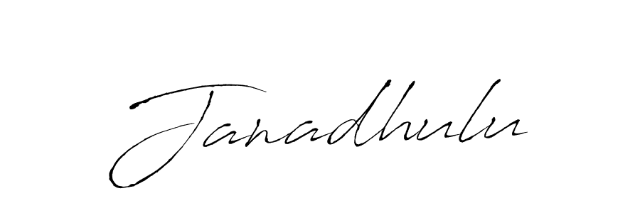 Janadhulu stylish signature style. Best Handwritten Sign (Antro_Vectra) for my name. Handwritten Signature Collection Ideas for my name Janadhulu. Janadhulu signature style 6 images and pictures png