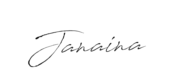 Design your own signature with our free online signature maker. With this signature software, you can create a handwritten (Antro_Vectra) signature for name Janaina. Janaina signature style 6 images and pictures png