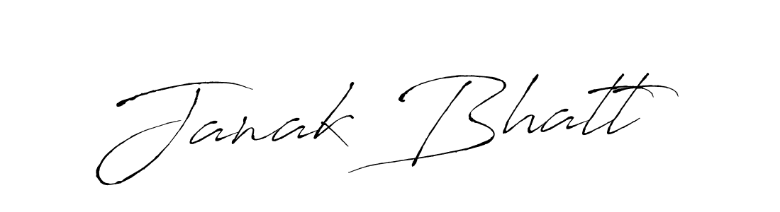 Janak Bhatt stylish signature style. Best Handwritten Sign (Antro_Vectra) for my name. Handwritten Signature Collection Ideas for my name Janak Bhatt. Janak Bhatt signature style 6 images and pictures png