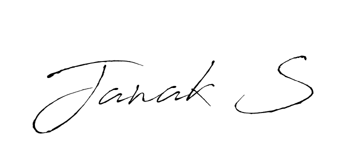 The best way (Antro_Vectra) to make a short signature is to pick only two or three words in your name. The name Janak S include a total of six letters. For converting this name. Janak S signature style 6 images and pictures png