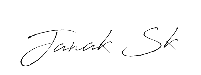 Use a signature maker to create a handwritten signature online. With this signature software, you can design (Antro_Vectra) your own signature for name Janak Sk. Janak Sk signature style 6 images and pictures png