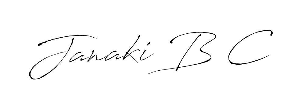 How to make Janaki B C signature? Antro_Vectra is a professional autograph style. Create handwritten signature for Janaki B C name. Janaki B C signature style 6 images and pictures png