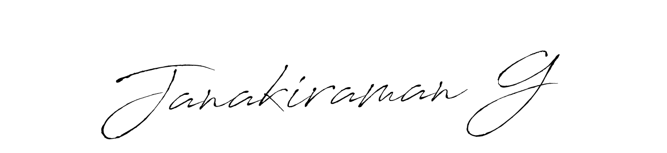 Use a signature maker to create a handwritten signature online. With this signature software, you can design (Antro_Vectra) your own signature for name Janakiraman G. Janakiraman G signature style 6 images and pictures png