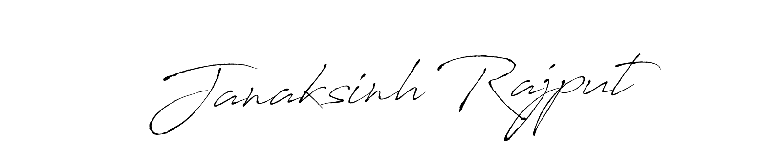 How to make Janaksinh Rajput name signature. Use Antro_Vectra style for creating short signs online. This is the latest handwritten sign. Janaksinh Rajput signature style 6 images and pictures png