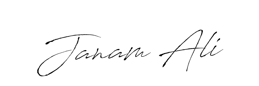 Make a beautiful signature design for name Janam Ali. With this signature (Antro_Vectra) style, you can create a handwritten signature for free. Janam Ali signature style 6 images and pictures png