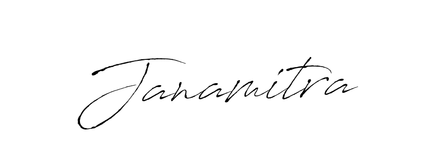 Use a signature maker to create a handwritten signature online. With this signature software, you can design (Antro_Vectra) your own signature for name Janamitra. Janamitra signature style 6 images and pictures png