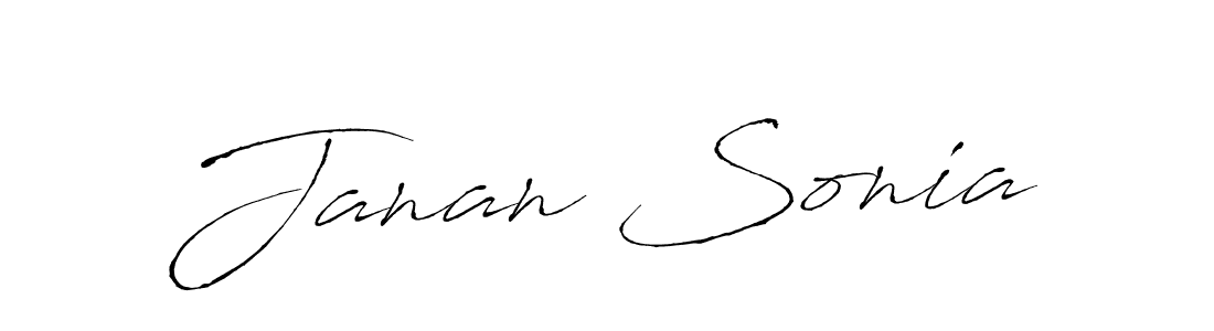 The best way (Antro_Vectra) to make a short signature is to pick only two or three words in your name. The name Janan Sonia include a total of six letters. For converting this name. Janan Sonia signature style 6 images and pictures png