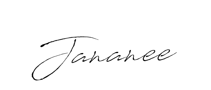 Design your own signature with our free online signature maker. With this signature software, you can create a handwritten (Antro_Vectra) signature for name Jananee. Jananee signature style 6 images and pictures png