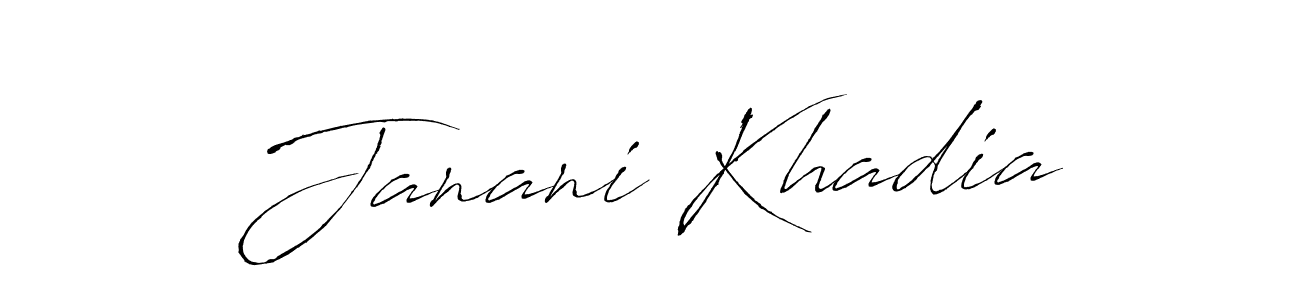 Make a beautiful signature design for name Janani Khadia. Use this online signature maker to create a handwritten signature for free. Janani Khadia signature style 6 images and pictures png