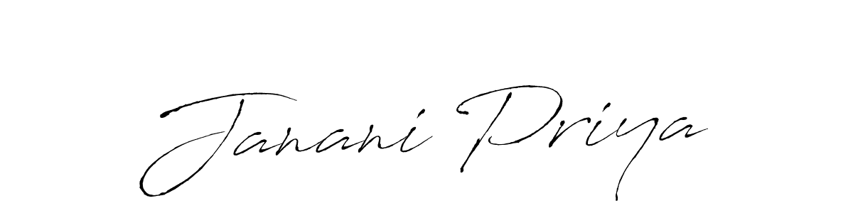 You can use this online signature creator to create a handwritten signature for the name Janani Priya. This is the best online autograph maker. Janani Priya signature style 6 images and pictures png