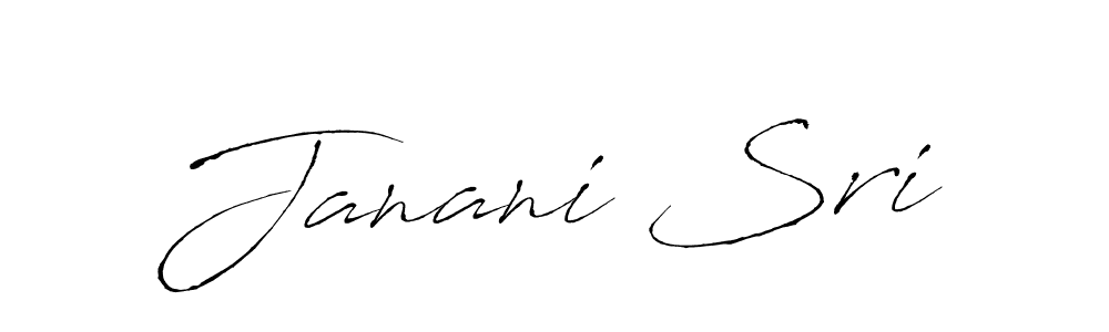 You should practise on your own different ways (Antro_Vectra) to write your name (Janani Sri) in signature. don't let someone else do it for you. Janani Sri signature style 6 images and pictures png
