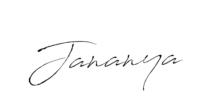 Make a beautiful signature design for name Jananya. With this signature (Antro_Vectra) style, you can create a handwritten signature for free. Jananya signature style 6 images and pictures png