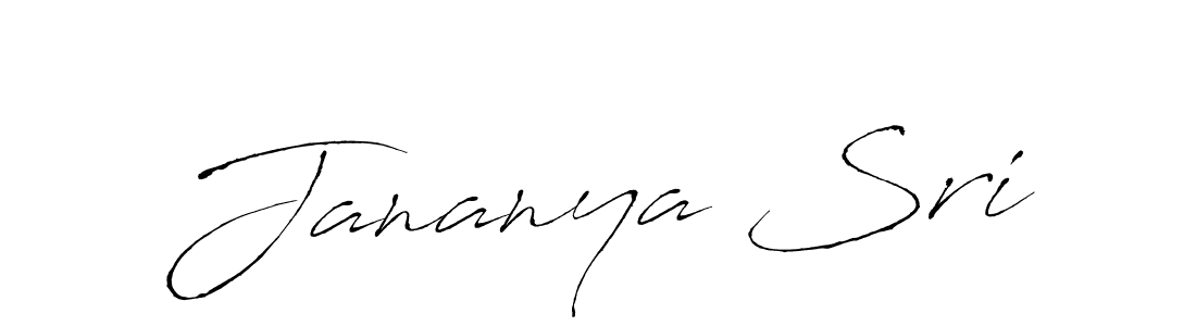 Design your own signature with our free online signature maker. With this signature software, you can create a handwritten (Antro_Vectra) signature for name Jananya Sri. Jananya Sri signature style 6 images and pictures png