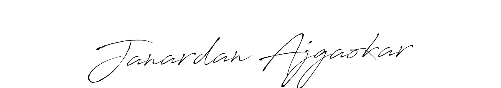 How to make Janardan Ajgaokar name signature. Use Antro_Vectra style for creating short signs online. This is the latest handwritten sign. Janardan Ajgaokar signature style 6 images and pictures png