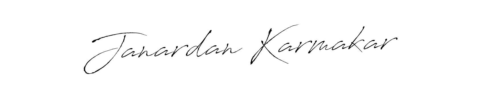 How to make Janardan Karmakar name signature. Use Antro_Vectra style for creating short signs online. This is the latest handwritten sign. Janardan Karmakar signature style 6 images and pictures png