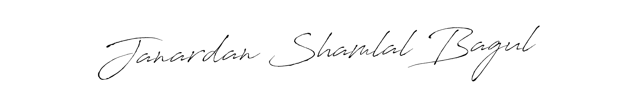 Create a beautiful signature design for name Janardan Shamlal Bagul. With this signature (Antro_Vectra) fonts, you can make a handwritten signature for free. Janardan Shamlal Bagul signature style 6 images and pictures png