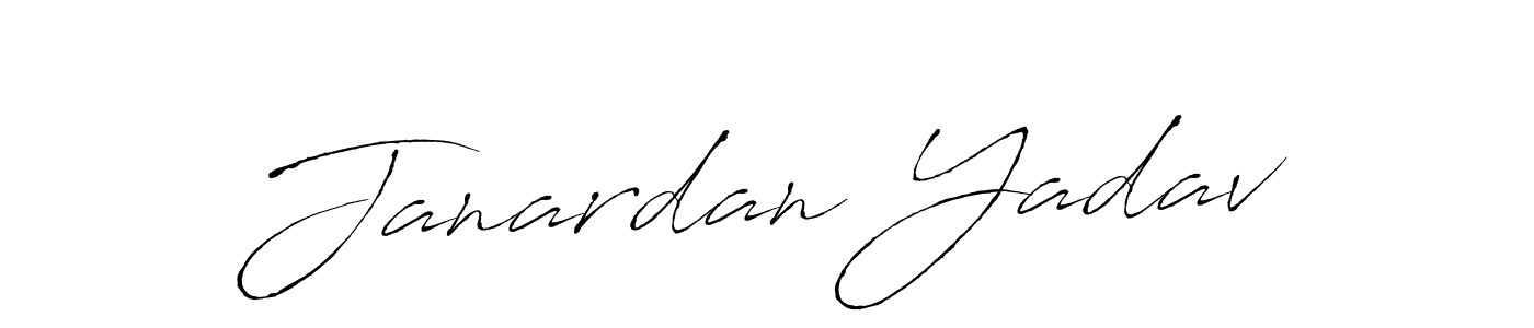 Make a beautiful signature design for name Janardan Yadav. With this signature (Antro_Vectra) style, you can create a handwritten signature for free. Janardan Yadav signature style 6 images and pictures png