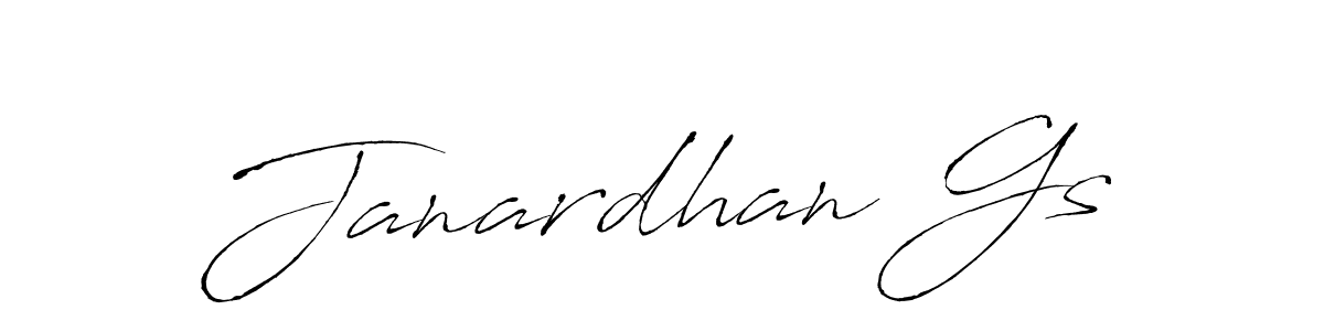 Design your own signature with our free online signature maker. With this signature software, you can create a handwritten (Antro_Vectra) signature for name Janardhan Gs. Janardhan Gs signature style 6 images and pictures png