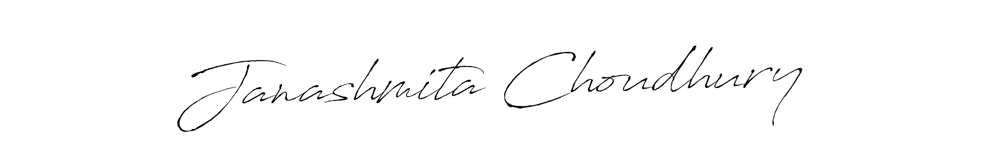 How to make Janashmita Choudhury name signature. Use Antro_Vectra style for creating short signs online. This is the latest handwritten sign. Janashmita Choudhury signature style 6 images and pictures png