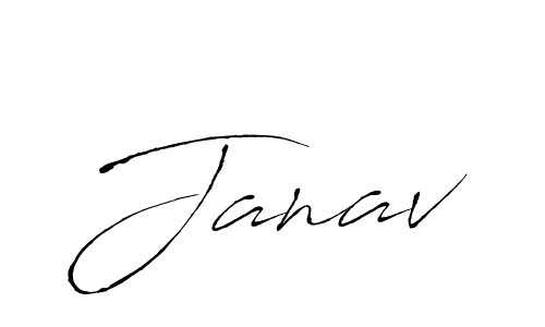 Use a signature maker to create a handwritten signature online. With this signature software, you can design (Antro_Vectra) your own signature for name Janav. Janav signature style 6 images and pictures png