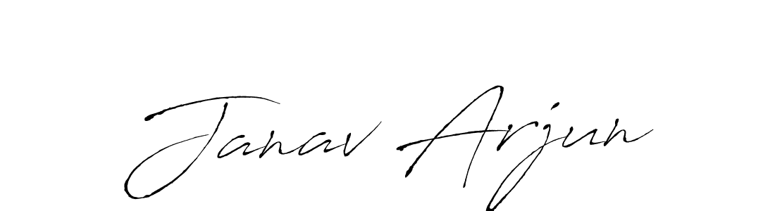 Make a beautiful signature design for name Janav Arjun. With this signature (Antro_Vectra) style, you can create a handwritten signature for free. Janav Arjun signature style 6 images and pictures png