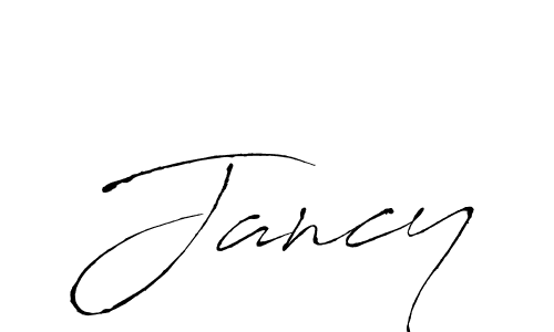 Use a signature maker to create a handwritten signature online. With this signature software, you can design (Antro_Vectra) your own signature for name Jancy. Jancy signature style 6 images and pictures png