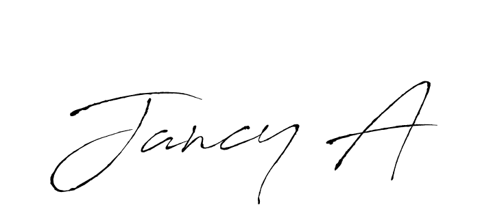 if you are searching for the best signature style for your name Jancy A. so please give up your signature search. here we have designed multiple signature styles  using Antro_Vectra. Jancy A signature style 6 images and pictures png