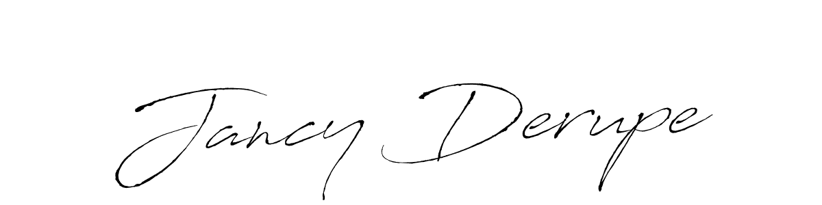 You should practise on your own different ways (Antro_Vectra) to write your name (Jancy Derupe) in signature. don't let someone else do it for you. Jancy Derupe signature style 6 images and pictures png