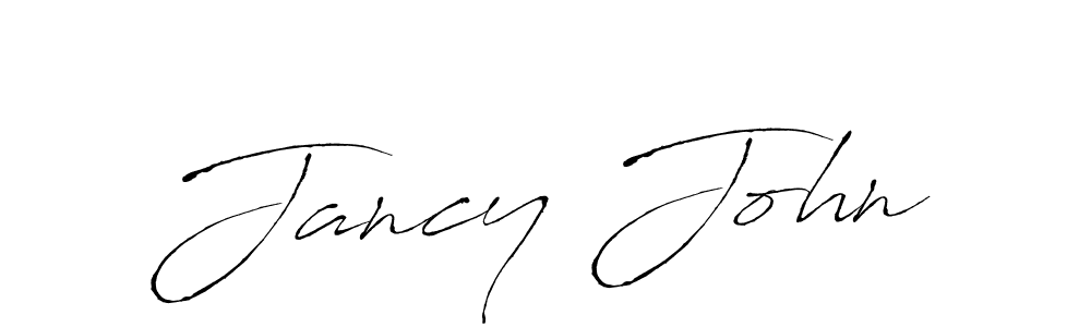 Jancy John stylish signature style. Best Handwritten Sign (Antro_Vectra) for my name. Handwritten Signature Collection Ideas for my name Jancy John. Jancy John signature style 6 images and pictures png