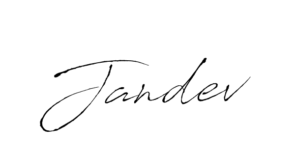 Jandev stylish signature style. Best Handwritten Sign (Antro_Vectra) for my name. Handwritten Signature Collection Ideas for my name Jandev. Jandev signature style 6 images and pictures png