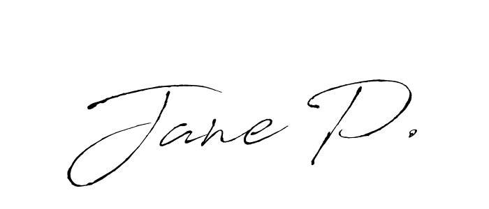 Antro_Vectra is a professional signature style that is perfect for those who want to add a touch of class to their signature. It is also a great choice for those who want to make their signature more unique. Get Jane P. name to fancy signature for free. Jane P. signature style 6 images and pictures png