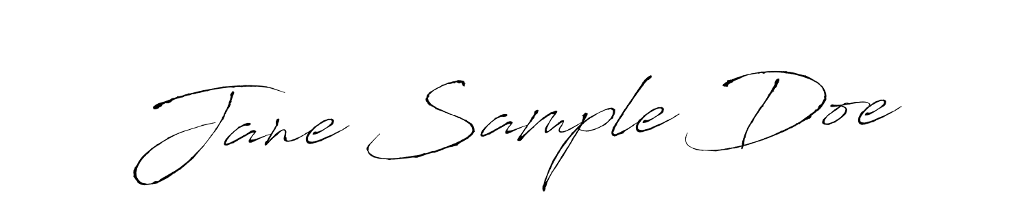 How to make Jane Sample Doe name signature. Use Antro_Vectra style for creating short signs online. This is the latest handwritten sign. Jane Sample Doe signature style 6 images and pictures png