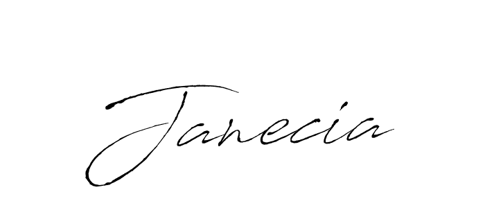 Use a signature maker to create a handwritten signature online. With this signature software, you can design (Antro_Vectra) your own signature for name Janecia. Janecia signature style 6 images and pictures png