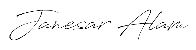 A stylish, flowing autograph style designed for name Janesar Alam using Antro_Vectra typography. Perfect for digital creative projects. Janesar Alam signature style 6 images and pictures png