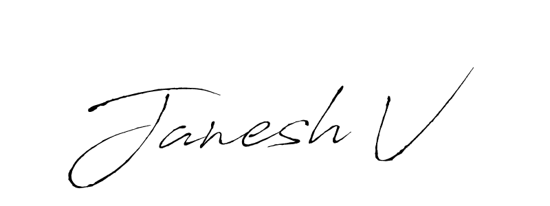 Create a beautiful signature design for name Janesh V. With this signature (Antro_Vectra) fonts, you can make a handwritten signature for free. Janesh V signature style 6 images and pictures png