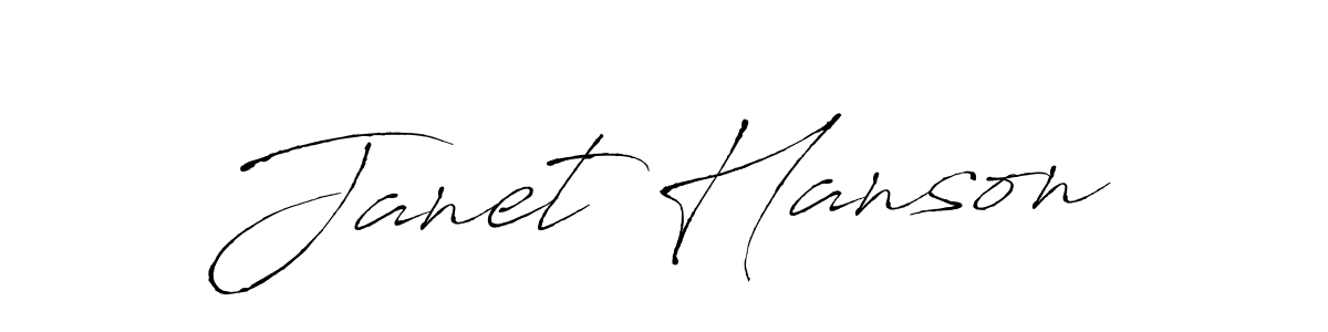 Make a beautiful signature design for name Janet Hanson. With this signature (Antro_Vectra) style, you can create a handwritten signature for free. Janet Hanson signature style 6 images and pictures png