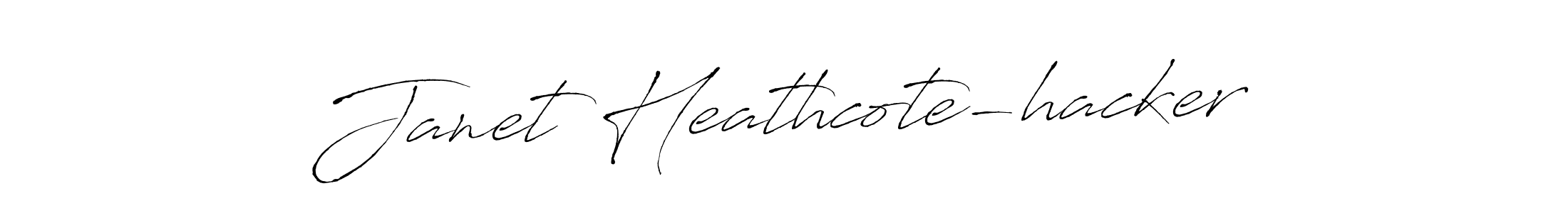 Create a beautiful signature design for name Janet Heathcote-hacker. With this signature (Antro_Vectra) fonts, you can make a handwritten signature for free. Janet Heathcote-hacker signature style 6 images and pictures png