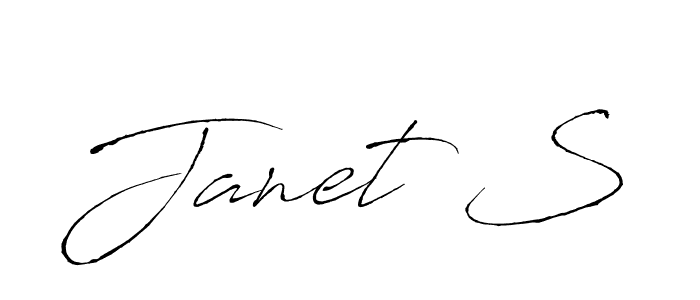 How to make Janet S signature? Antro_Vectra is a professional autograph style. Create handwritten signature for Janet S name. Janet S signature style 6 images and pictures png