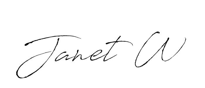 The best way (Antro_Vectra) to make a short signature is to pick only two or three words in your name. The name Janet W include a total of six letters. For converting this name. Janet W signature style 6 images and pictures png