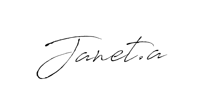 How to make Janet.a signature? Antro_Vectra is a professional autograph style. Create handwritten signature for Janet.a name. Janet.a signature style 6 images and pictures png