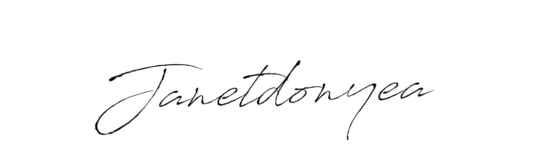 Make a beautiful signature design for name Janetdonyea. With this signature (Antro_Vectra) style, you can create a handwritten signature for free. Janetdonyea signature style 6 images and pictures png