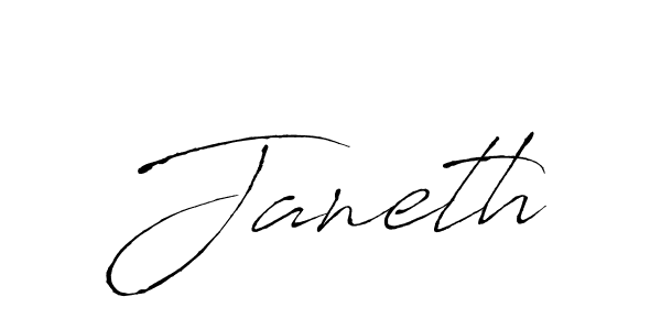 Design your own signature with our free online signature maker. With this signature software, you can create a handwritten (Antro_Vectra) signature for name Janeth. Janeth signature style 6 images and pictures png
