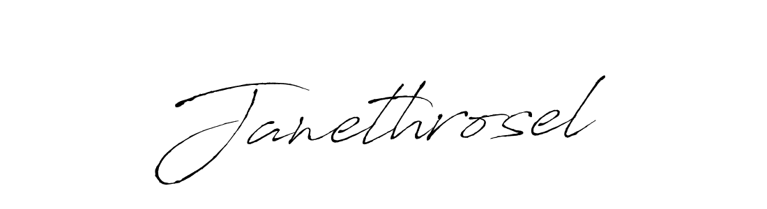 Create a beautiful signature design for name Janethrosel. With this signature (Antro_Vectra) fonts, you can make a handwritten signature for free. Janethrosel signature style 6 images and pictures png