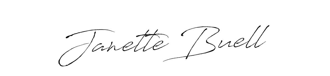 Create a beautiful signature design for name Janette Buell. With this signature (Antro_Vectra) fonts, you can make a handwritten signature for free. Janette Buell signature style 6 images and pictures png