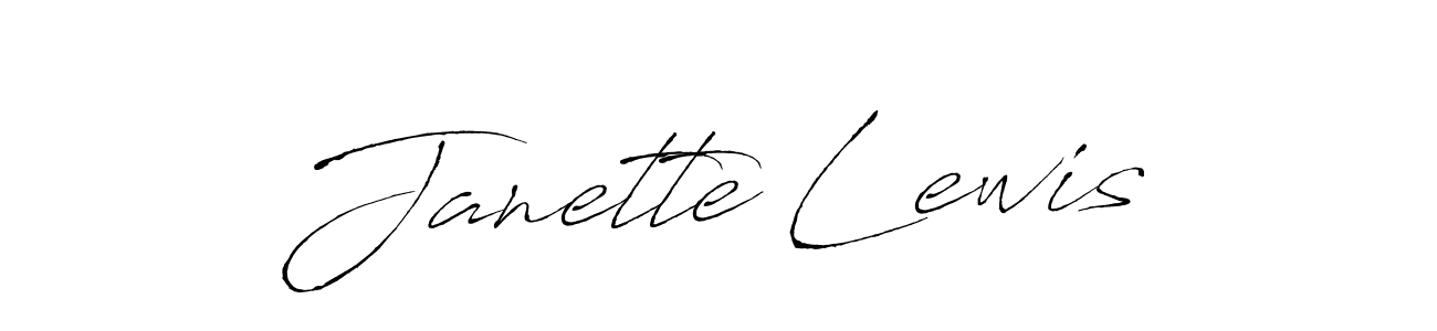 Make a beautiful signature design for name Janette Lewis. With this signature (Antro_Vectra) style, you can create a handwritten signature for free. Janette Lewis signature style 6 images and pictures png